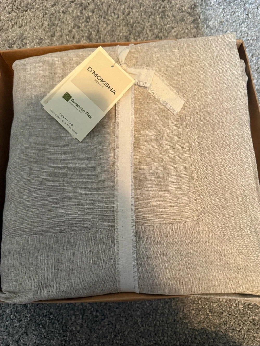 Natural Linen European Pillow Sham - Cream